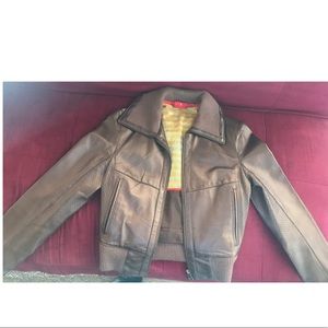 Metallic Leather Puma Jacket
